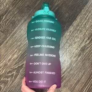 Gradient Motivational Water Bottle 128 oz